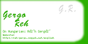 gergo reh business card